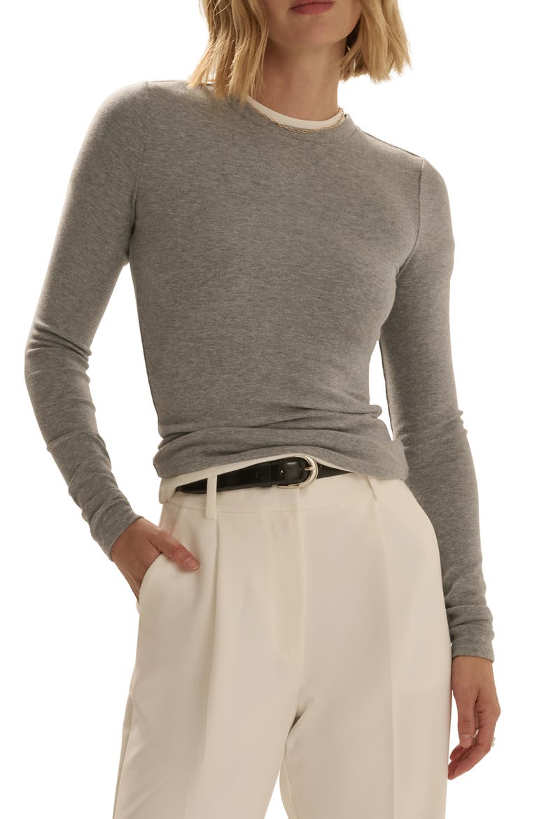 The Heritage Long Sleeve Tee, Main, color, HEATHER GREY