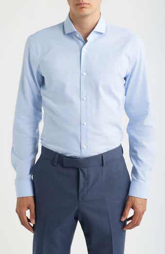 Hank Slim Fit Solid Cotton Dress Shirt