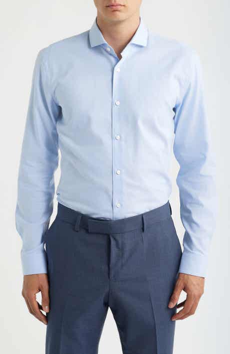 Hank Slim Fit Solid Cotton Dress Shirt