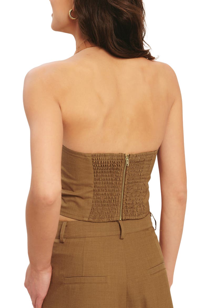 Tie Front Halter Crop Top, Alternate, color, BRICK