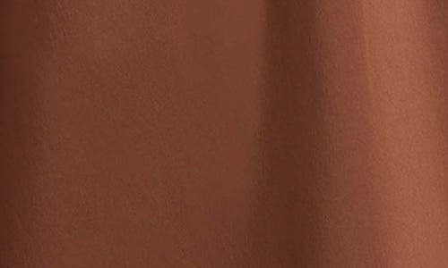 Foxcroft Tammy Ruffle Collar Cotton Blend Top In Brown