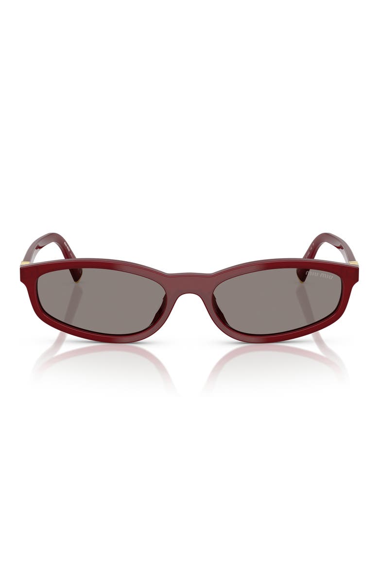 54mm Irregular Sunglasses, Main, color, OPAL BURGUNDY / DARK GREY