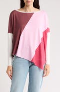 GO COUTURE Asymmetric Dolman Sleeve Sweater