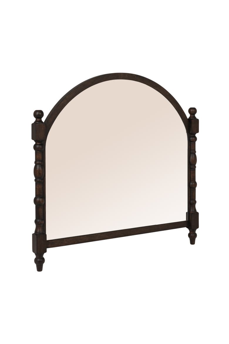 Arched Dowel Frame Wall Mirror, Main, color, Brown