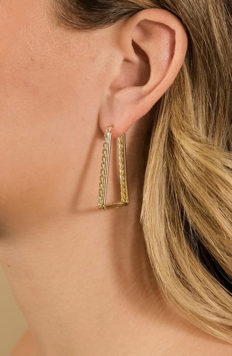 Sterling Forever Marilyn Braided Hoop Earrings, Alternate, color, Gold