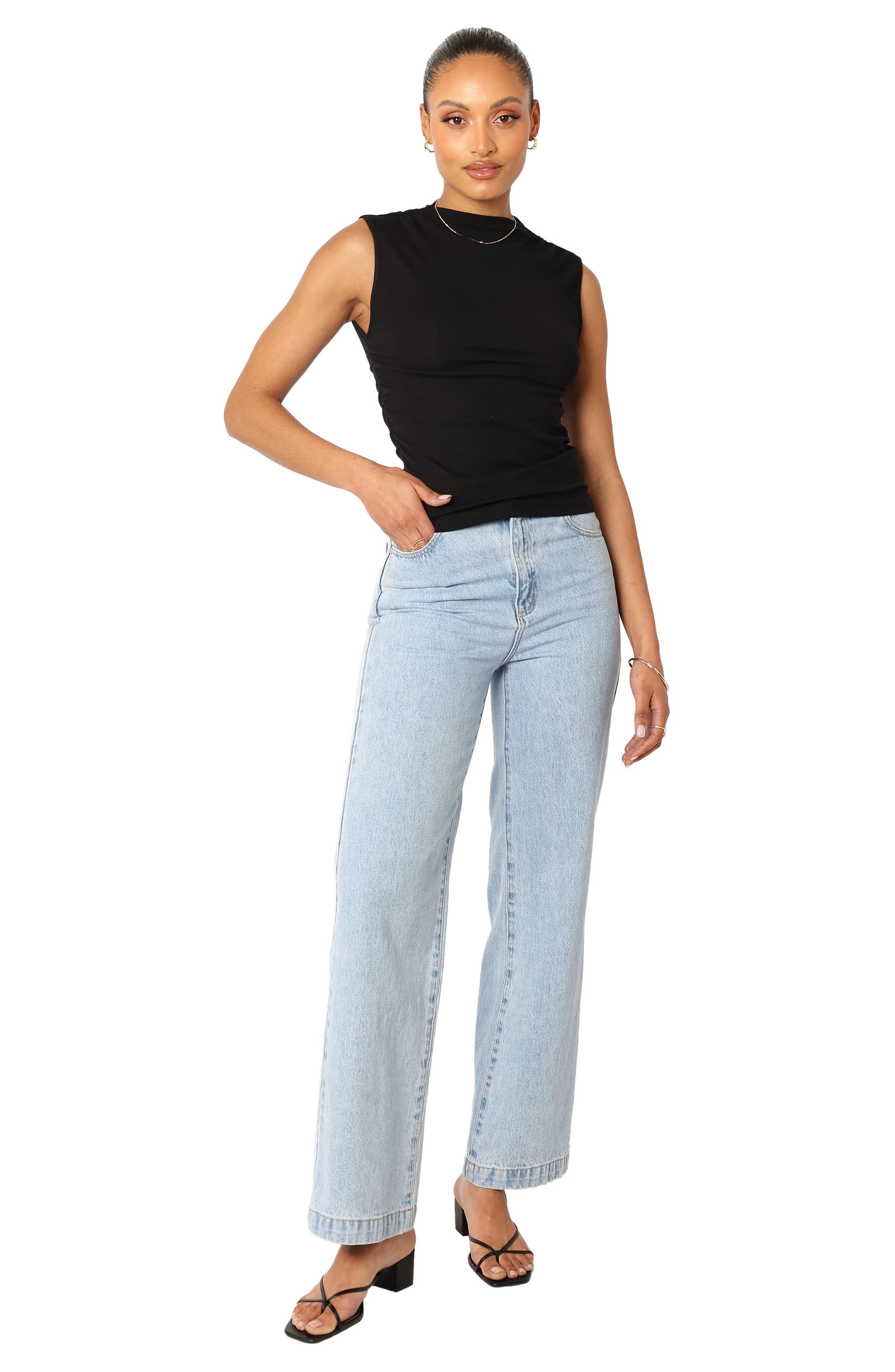 Petal & Pup Nissa Mock Neck Sleeveless Top (Women) | Nordstrom