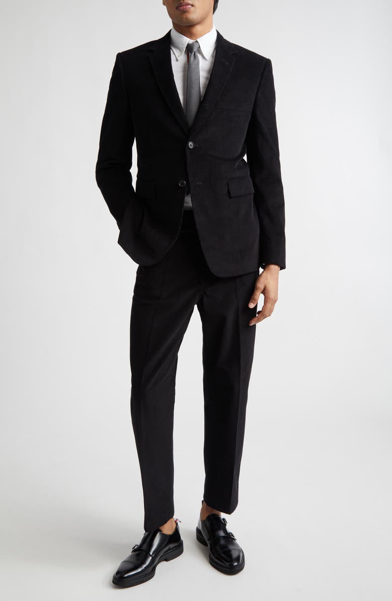 Thom Browne Fit 1 Classic Corduroy Sport Coat, Alternate, color, Black