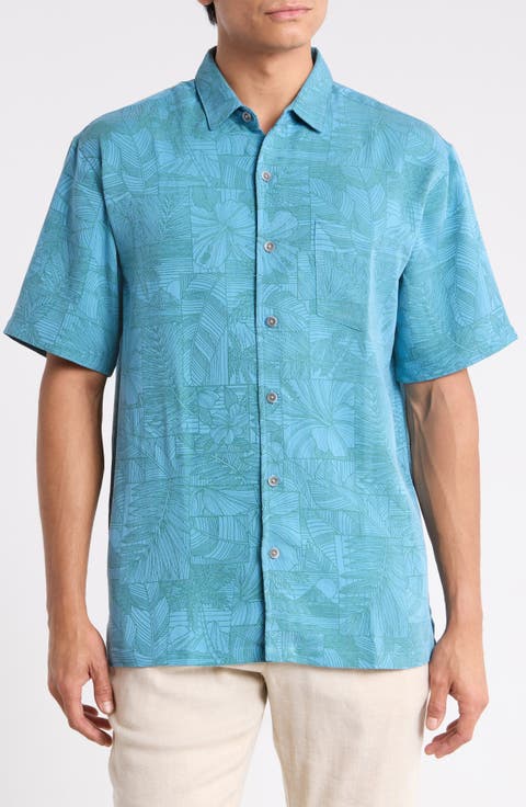 Take A Pic Jacquard Camp Shirt
