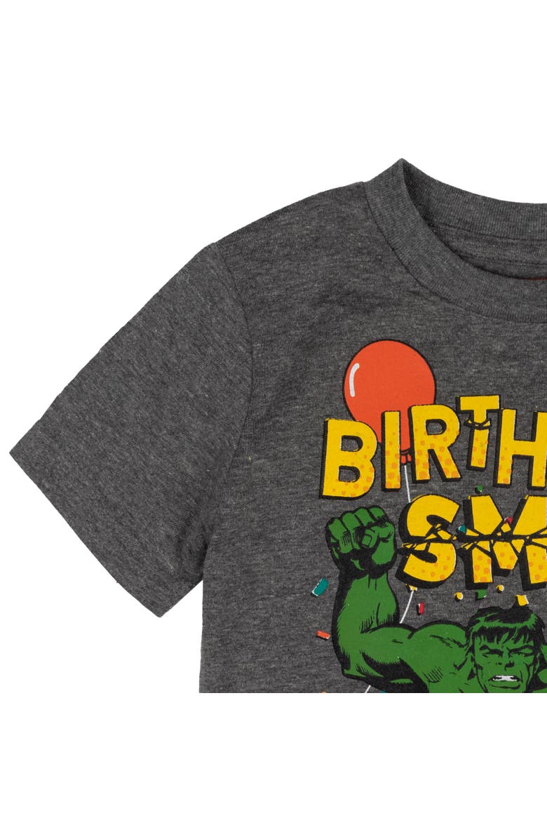 Marvel Avengers The Hulk Birthday T-Shirt, Alternate, color, Hulk Charcoal