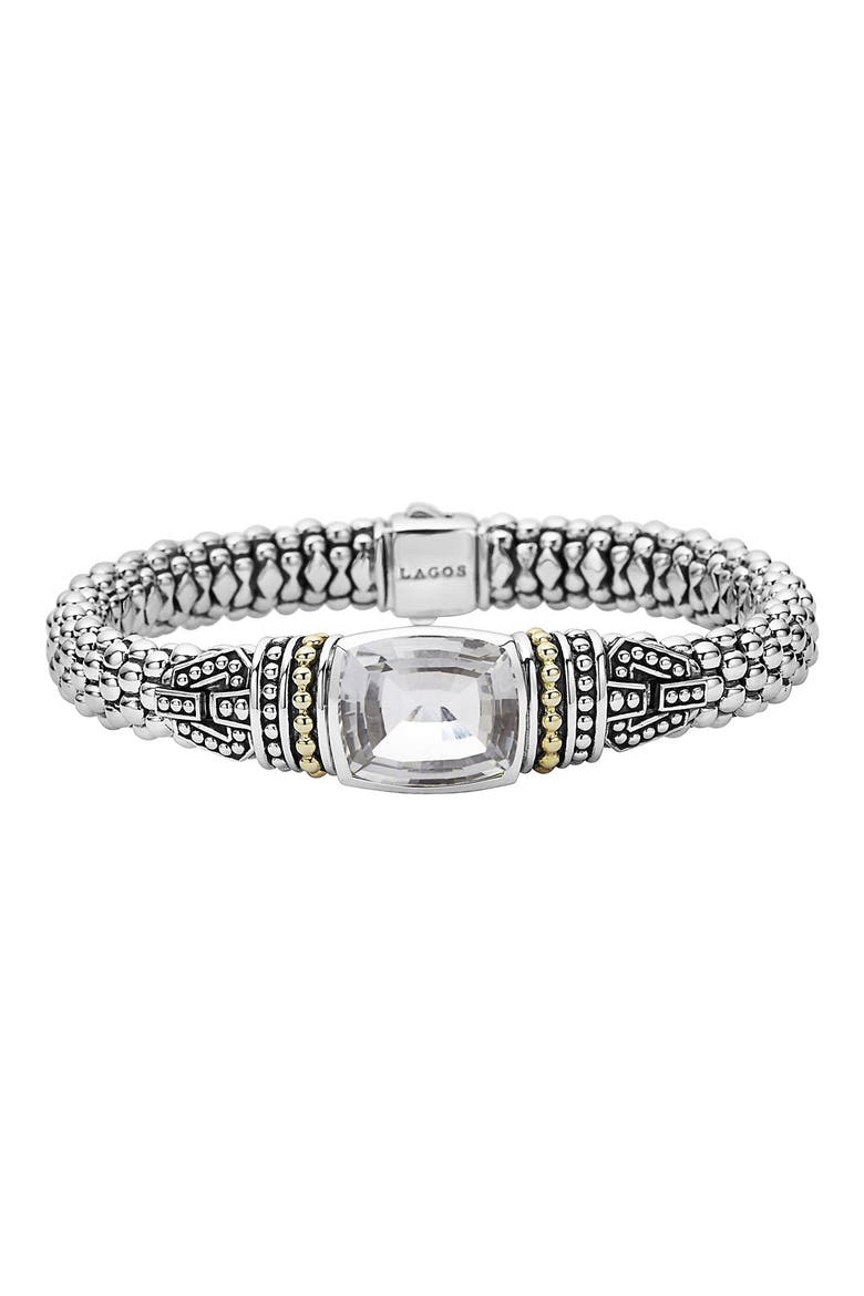 Rittenhouse Semiprecious Stone Bracelet, Main, color, WHITE TOPAZ