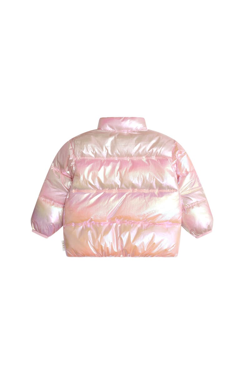 Huxbaby Iridescent Pink Puffer Jacket, Alternate, color, Strawberry