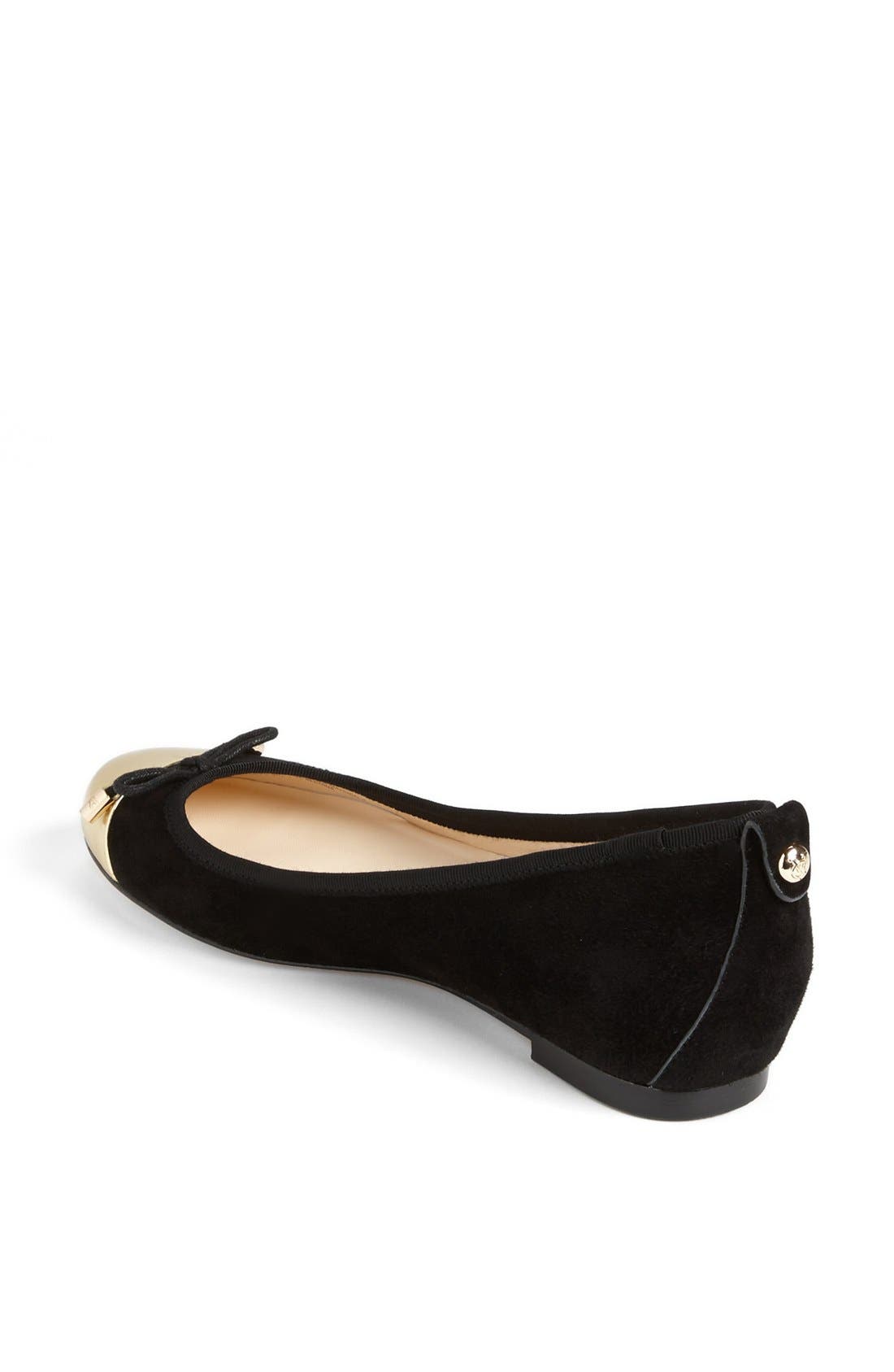 'Andrea' Flat, Alternate, color, BLACK/ PALE GOLD