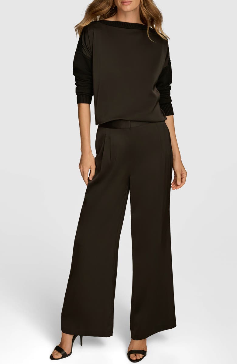 Donna Karan New York Pleated Wide Leg Pants, Alternate, color, 