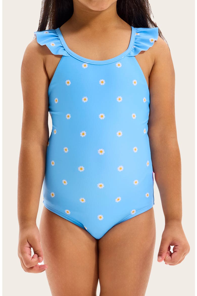 Kids' Daisy Chain One-Piece Swimsuit, Alternate, color, DAISY CHAIN BLUE