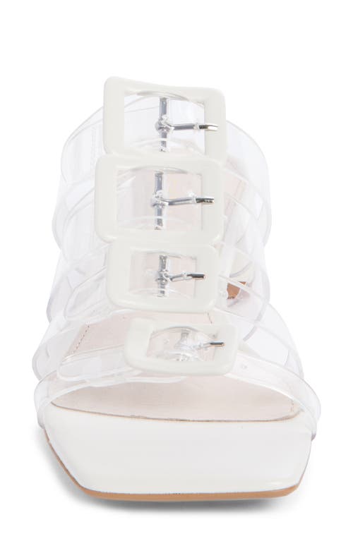 Cecelia New York Ludlow Cage Slide Sandal In Alabaster