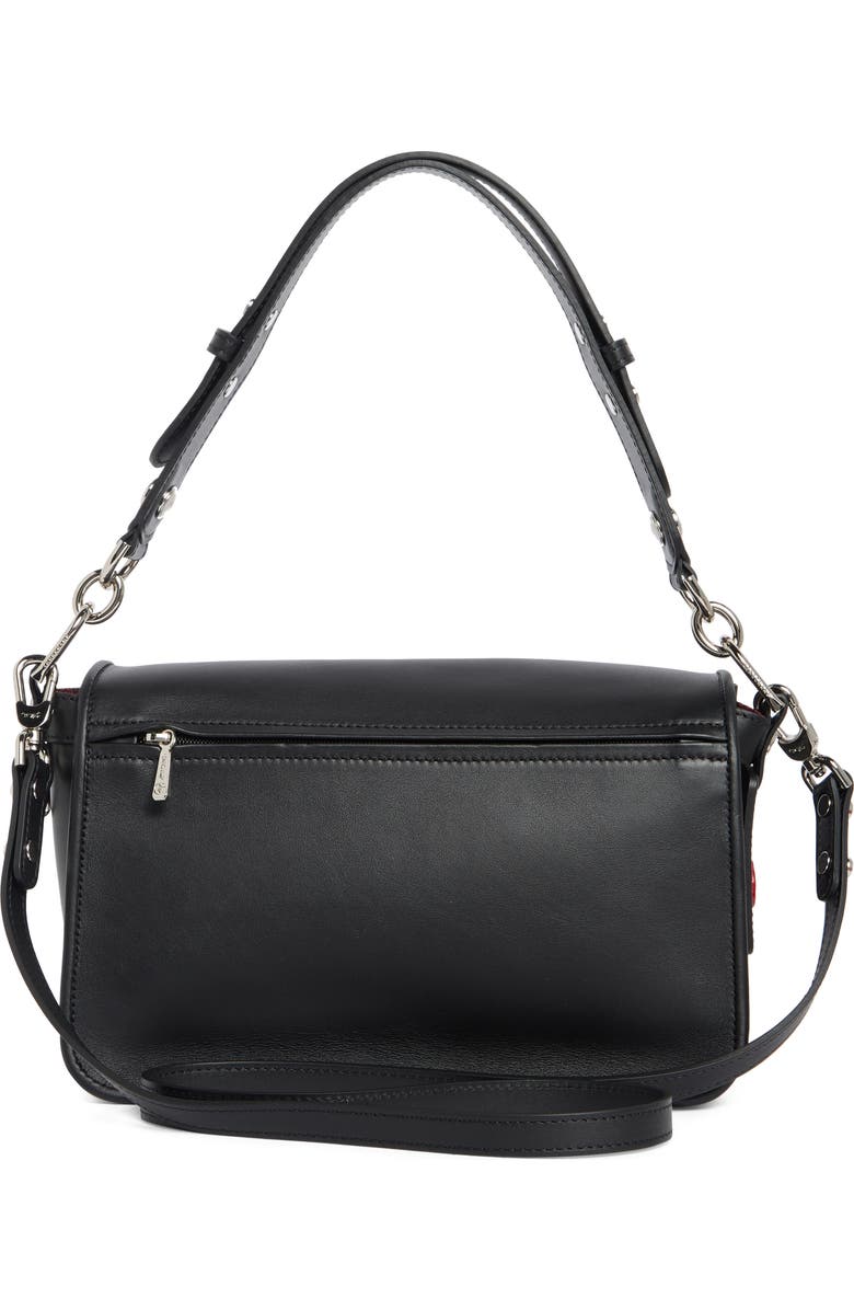 Longchamp Mademoiselle Studded Crossbody Bag, Alternate, color, Black