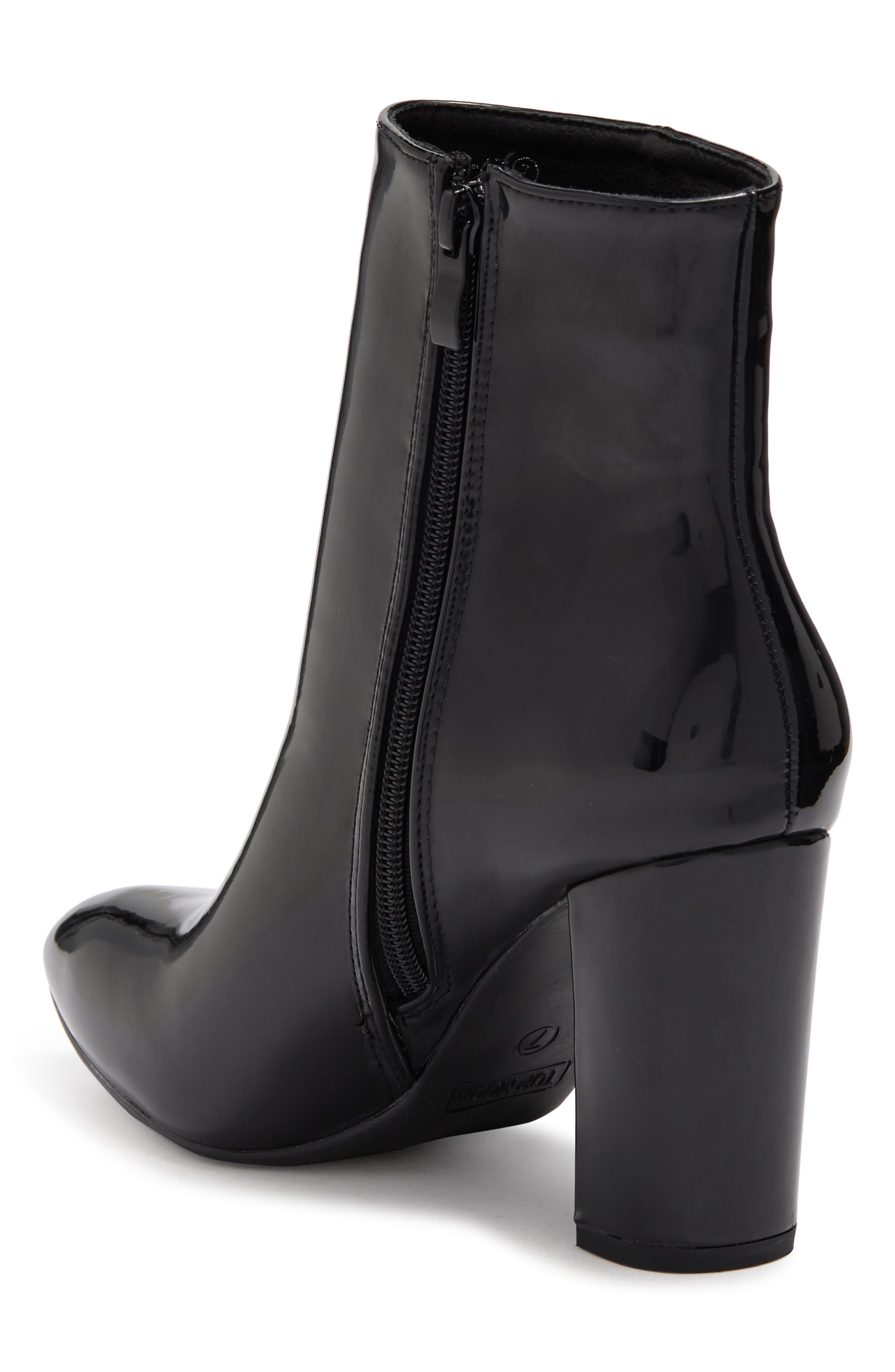 TOP GUY SHOES TOP GUY Brazil Patent Block Heel Bootie, Alternate, color, 