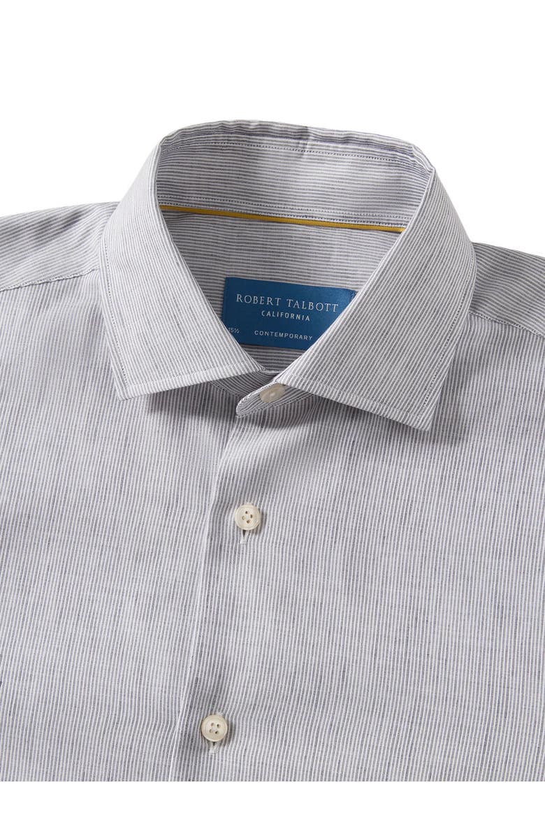 Robert Talbott Reynolds Micro Stripe Cotton/Linen Contemporary Fit Shirt, Alternate, color,