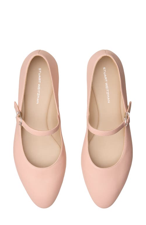 Stuart Weitzman Analeise Mary Jane Flat In Pink