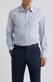 DANIEL HECHTER Paris Modern Fit Neat Geometric Print Cotton Dress Shirt