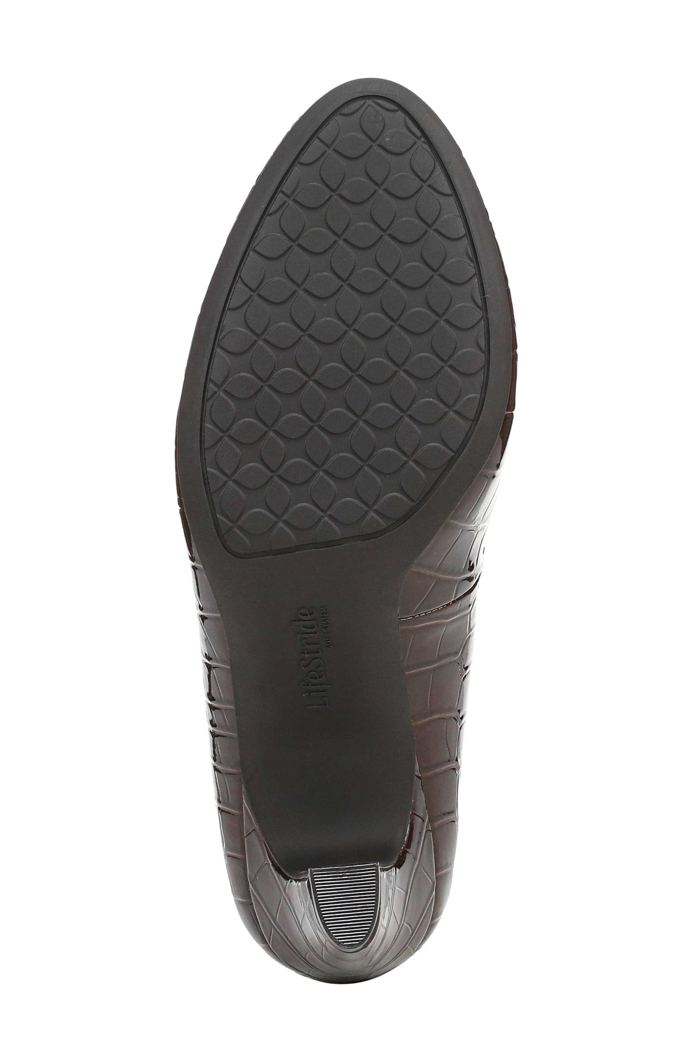 Parigi Croc Embossed Faux Leather Pump, Alternate, color, DARK CHOCOLATE