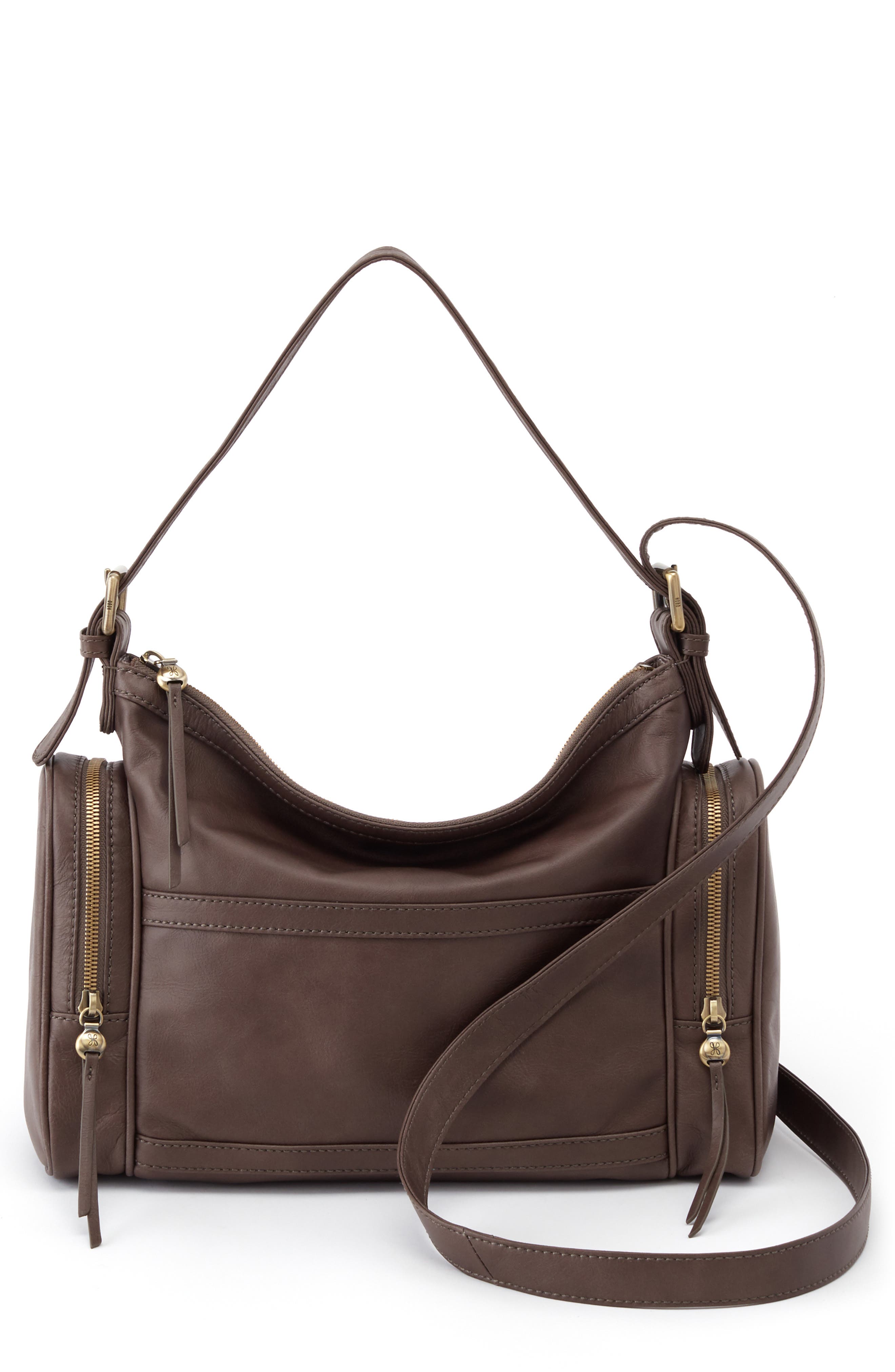 HOBO Founder Leather Convertible Shoulder Bag, Main, color, 