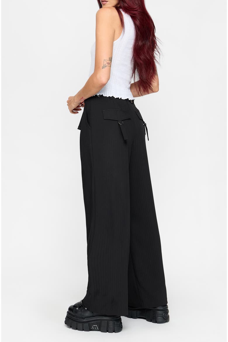Thalia Tailored Wide Leg Trousers, Alternate, color, Charcoal