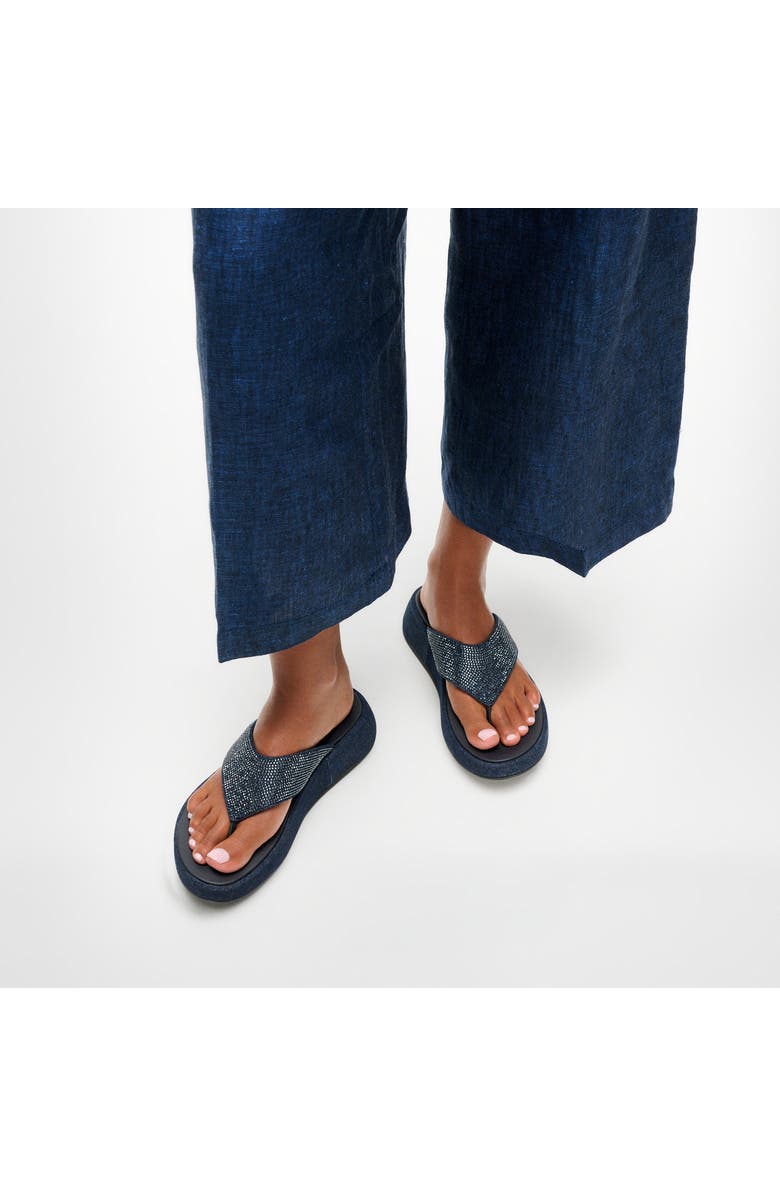 FitFlop F Mode Denim Hotfix Sandal, Alternate, color, Dark Denim