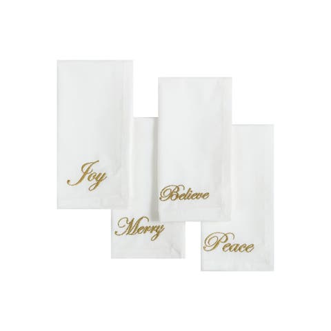Holiday Sentiments Napkins Set Of 4