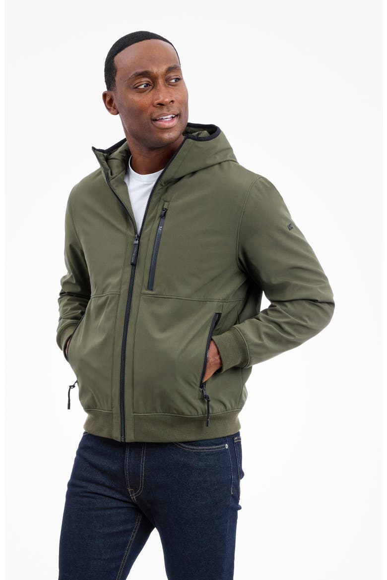 Hooded Soft Shell Jacket, Alternate, color, OLIVE