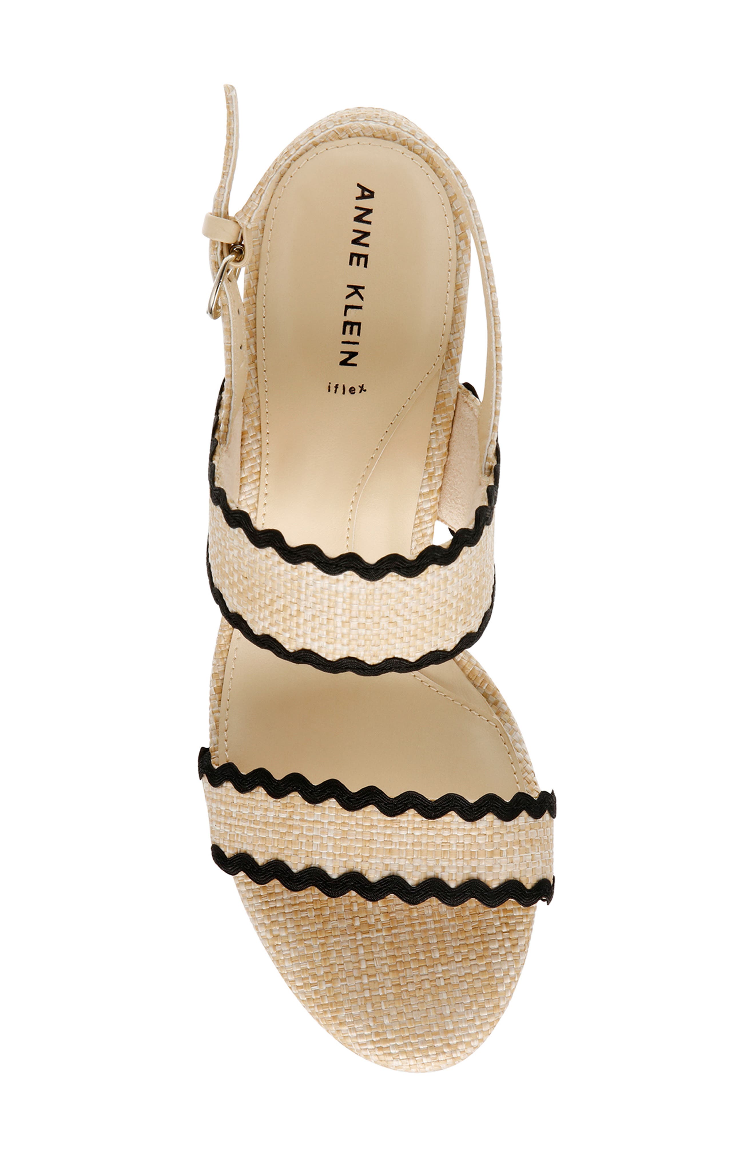 Anne Klein Raine Raffia Slingback Sandal, Alternate, color, 