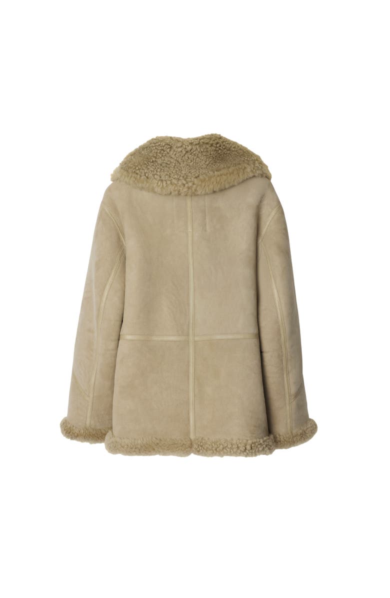 Burberry Shearling Aviator Jacket, Alternate, color, 