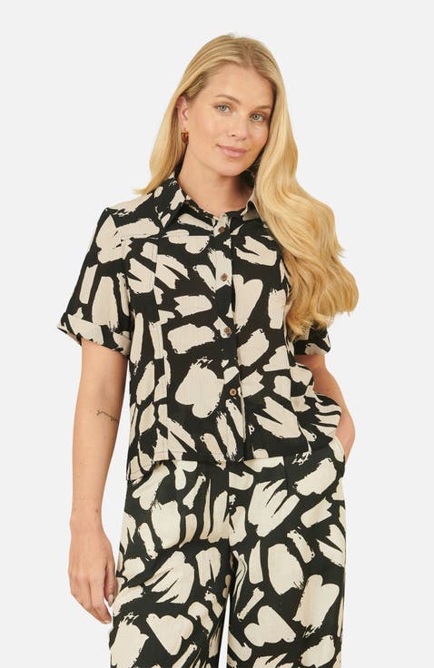 Short Sleeve Printed Relaxed Fit Shirt