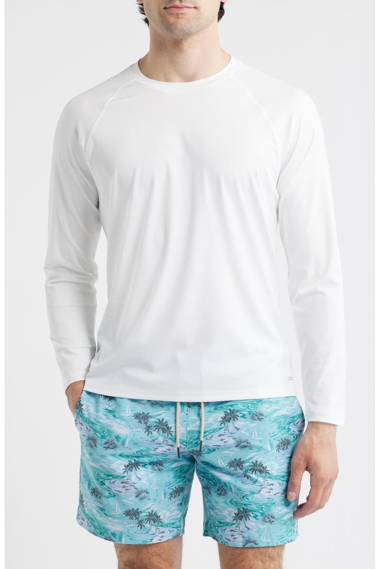 Anchor Long Sleeve Rashguard, Main, color, WHITE