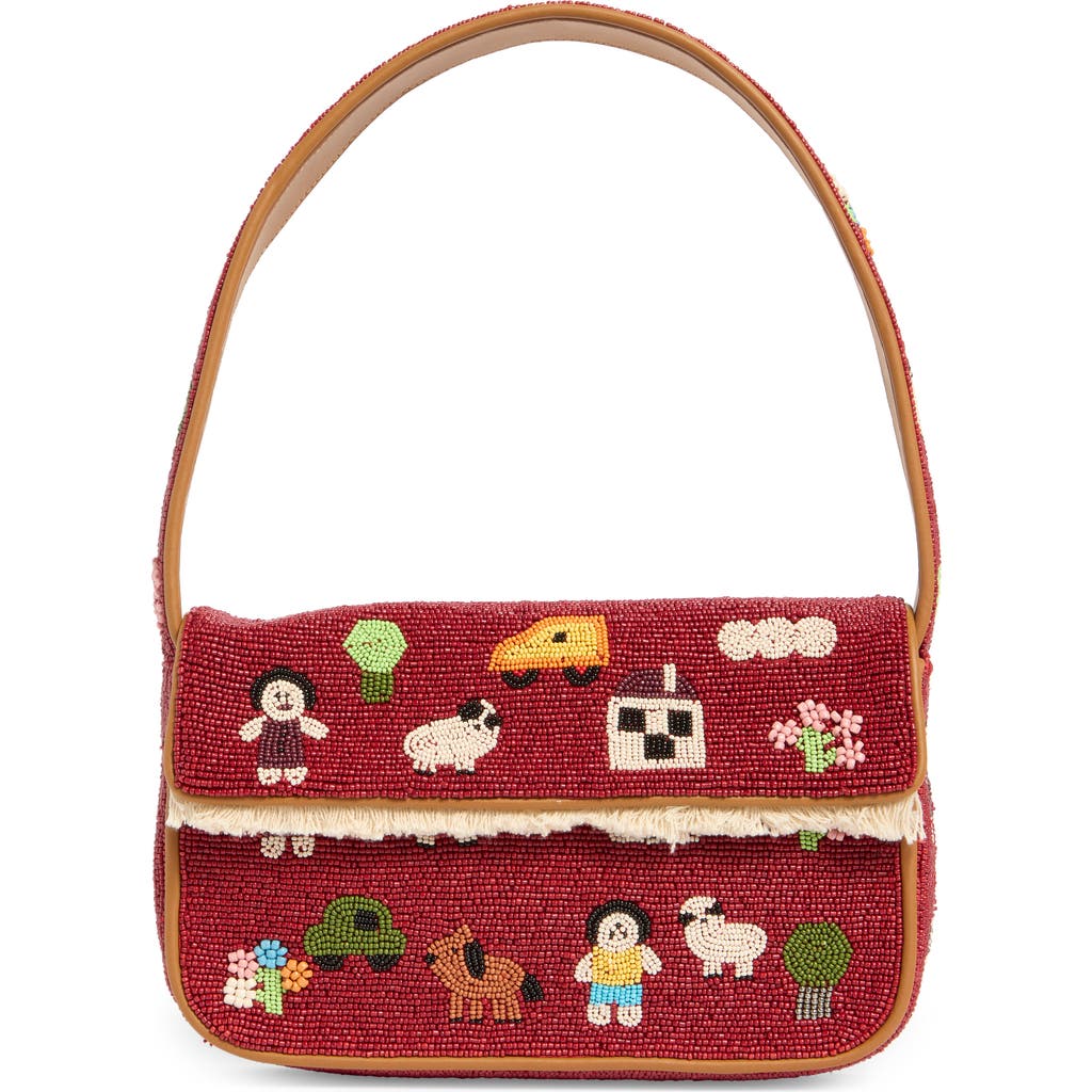 Staud Tommy Beaded Shoulder Bag