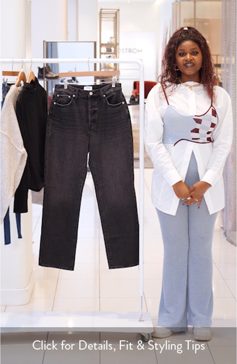 Cassie High Waist Crop Straight Leg Jeans, sales video thumbnail
