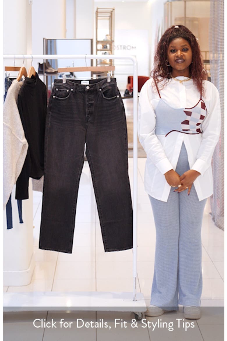 Cassie High Waist Crop Straight Leg Jeans video