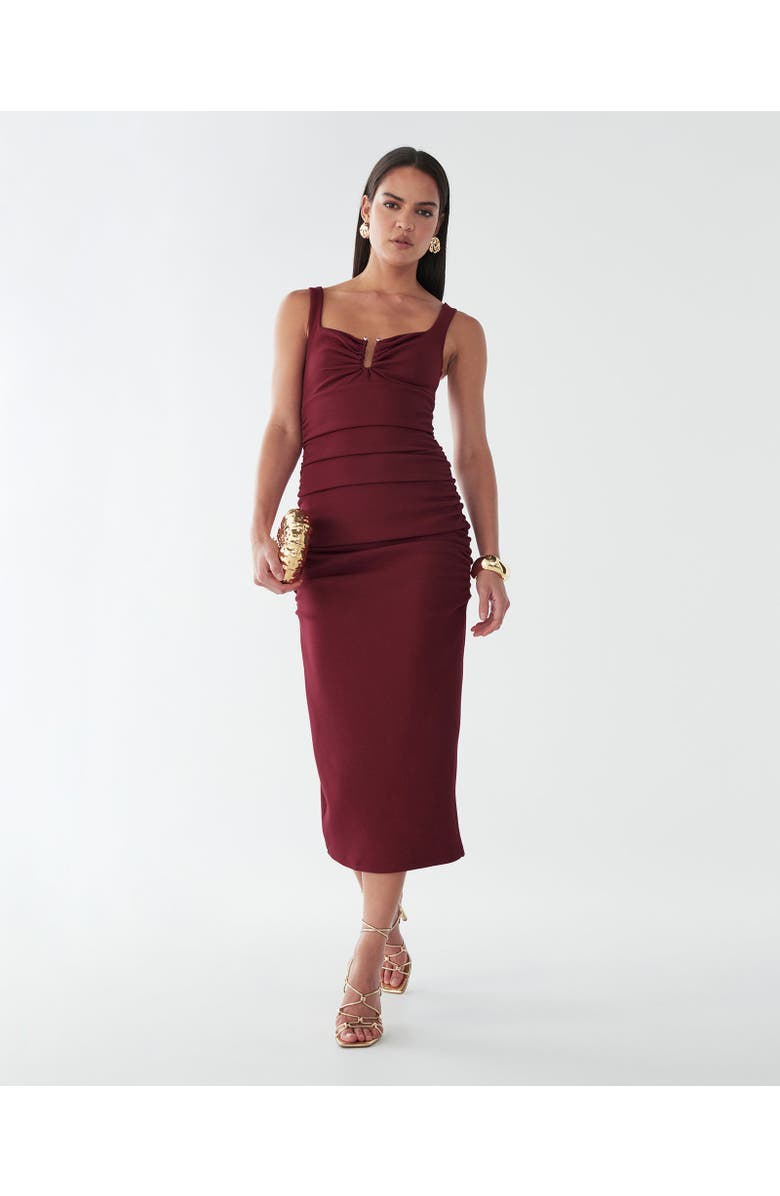 BWLDR Brookes Midi Dress, Alternate, color, Burgundy