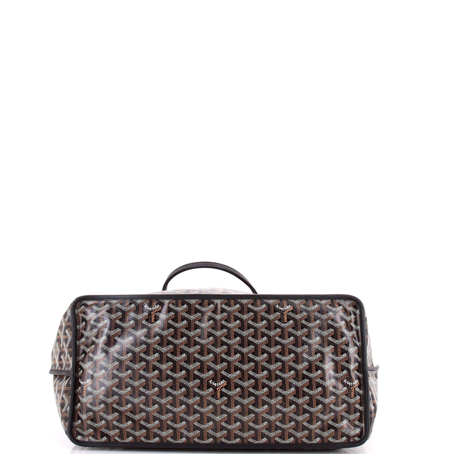 Pre-Owned Goyard Anjou Reversible Tote Coated Canvas GM, Alternate, color, Black