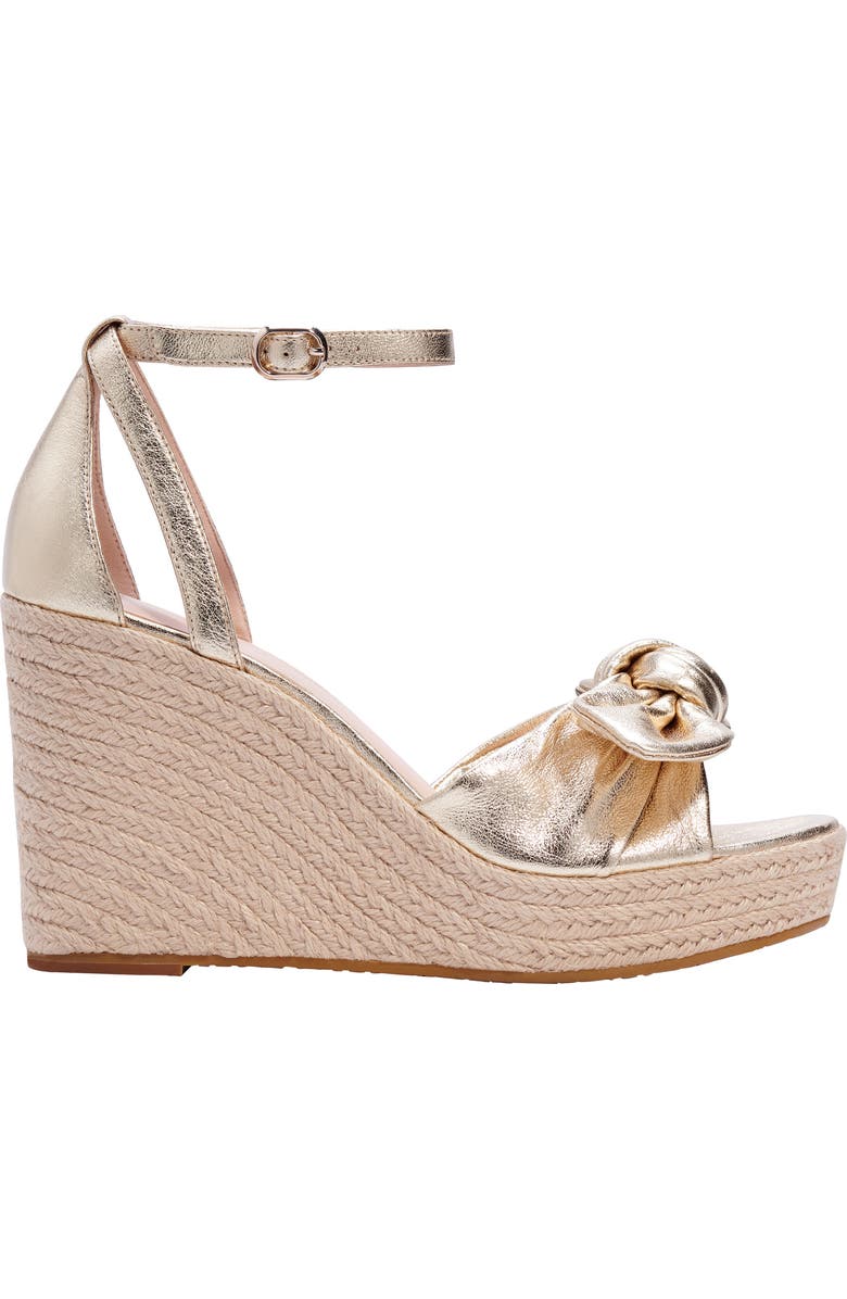 Kate Spade New York tianna espadrille wedge sandal, Alternate, color, Pale Gold Leather