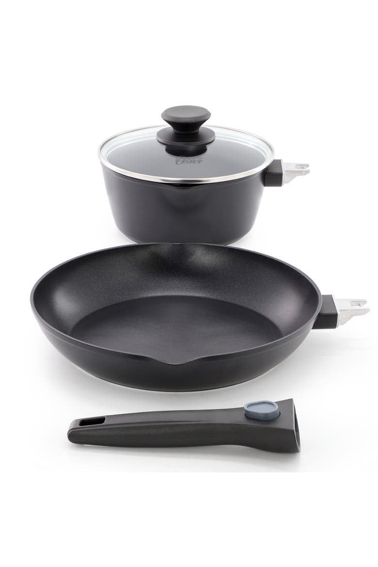 4 Piece Nonstick Aluminum Cookware Set in Black, Alternate, color, Black