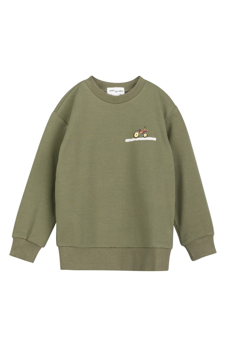 MILES THE LABEL Kids' Corn Maze Cotton French Terry Graphic Sweatshirt, Main, color,