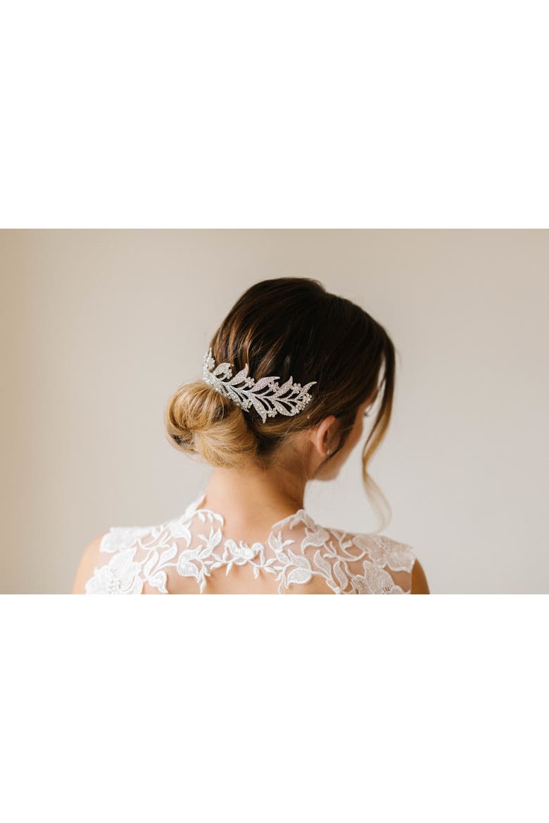 Rosalind Bridal Headpiece, Alternate, color, Silver
