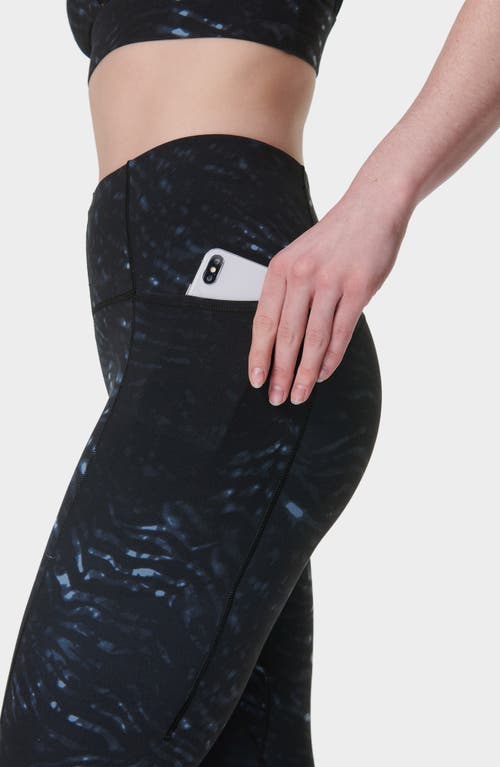 Sweaty Betty Super Soft 7/8 Yoga Leggings In Blue Tundra Tiger Print