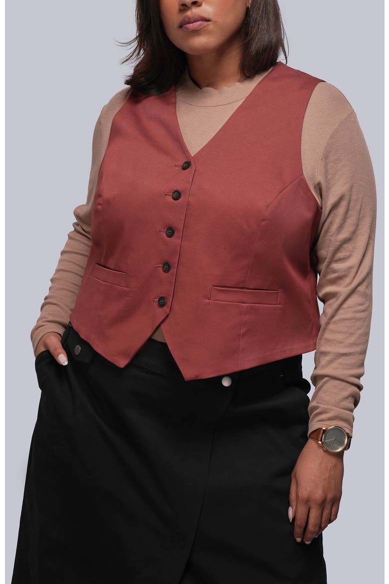 The Essential Vest, Alternate, color, CINNAMON