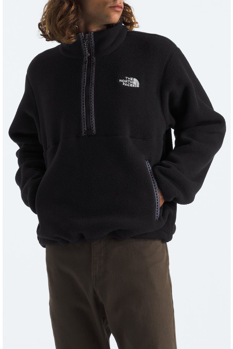 Fleeski Zip Fleece Pullover, Main, color, TNF BLACK/ TNF BLACK