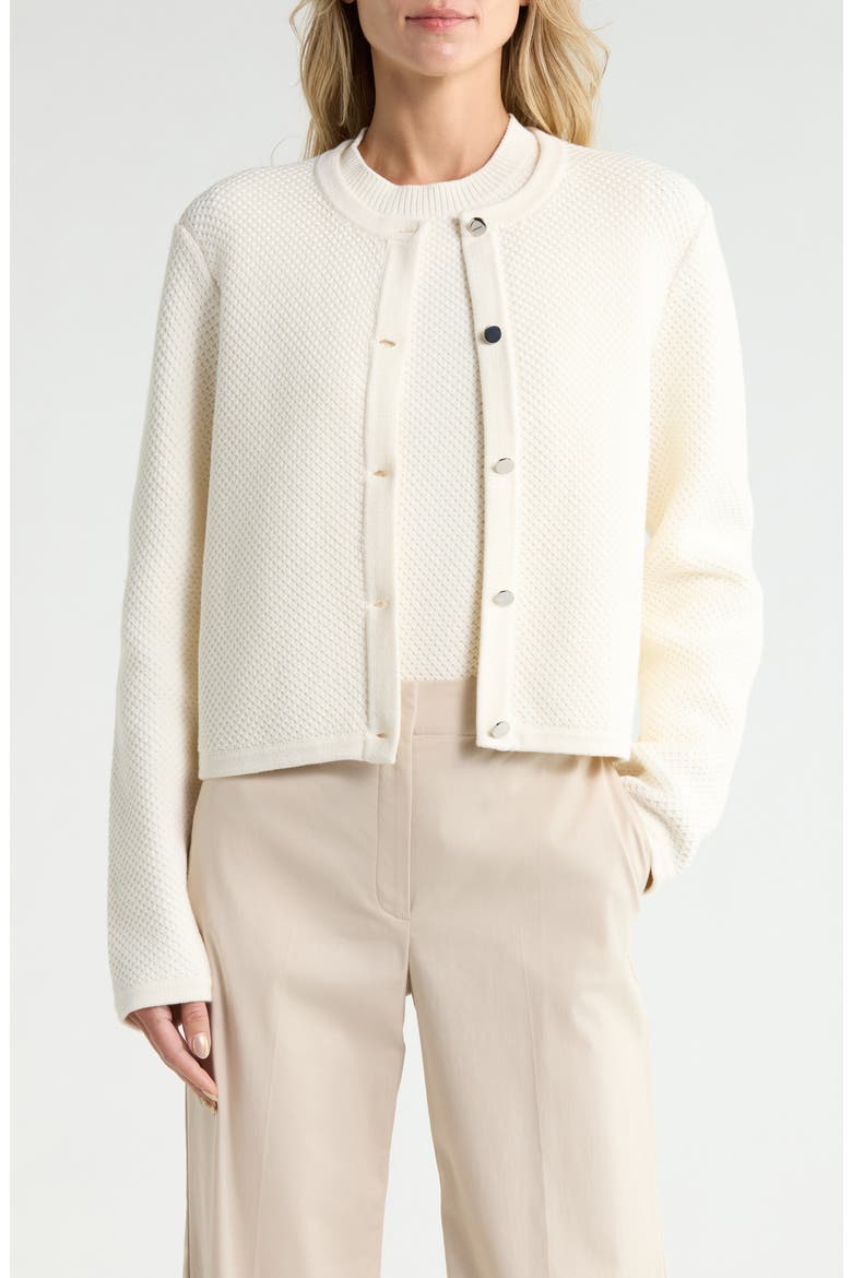 Textured Cardigan Sweater, Main, color, IVORY