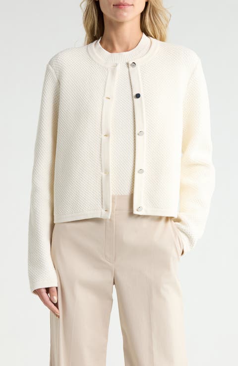 Textured Cardigan Sweater