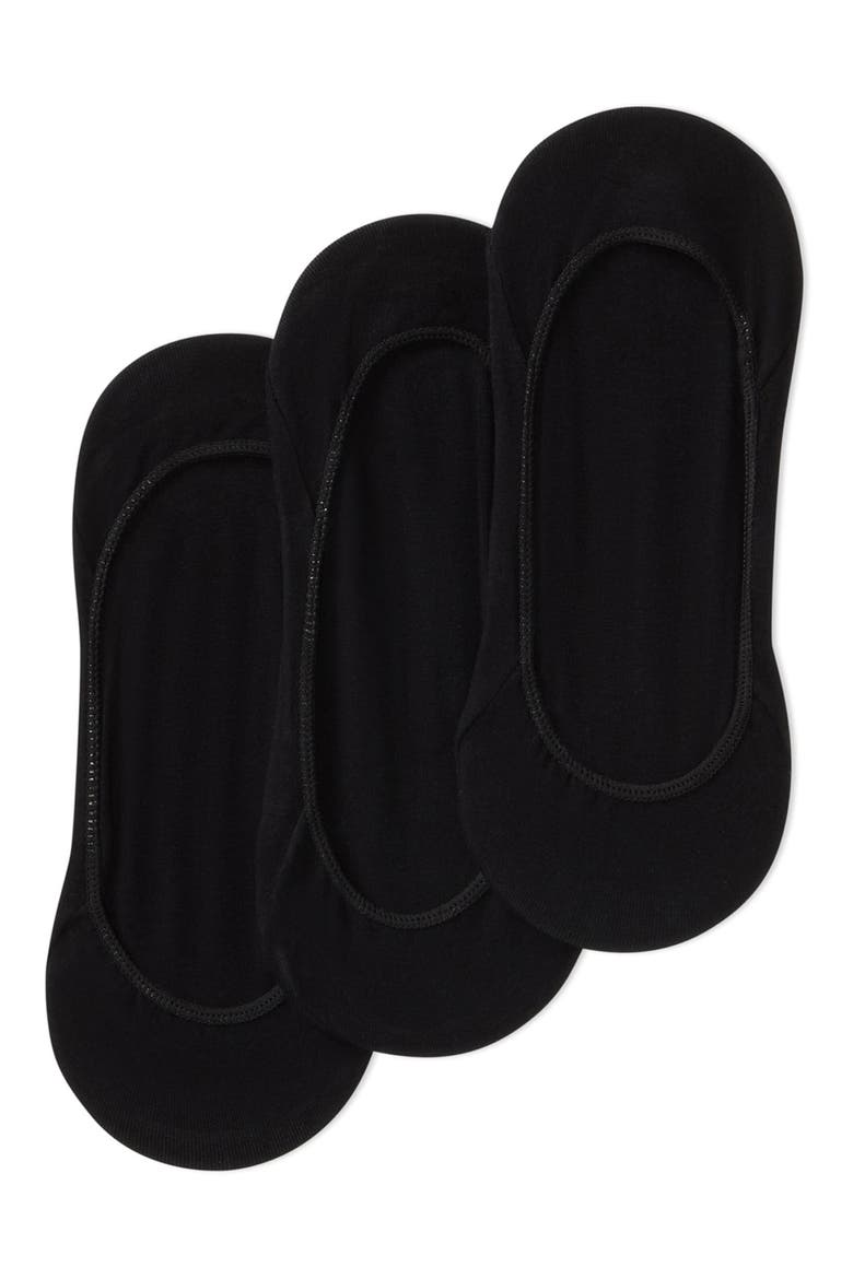 3-Pack Liner Socks, Main, color, BLACK