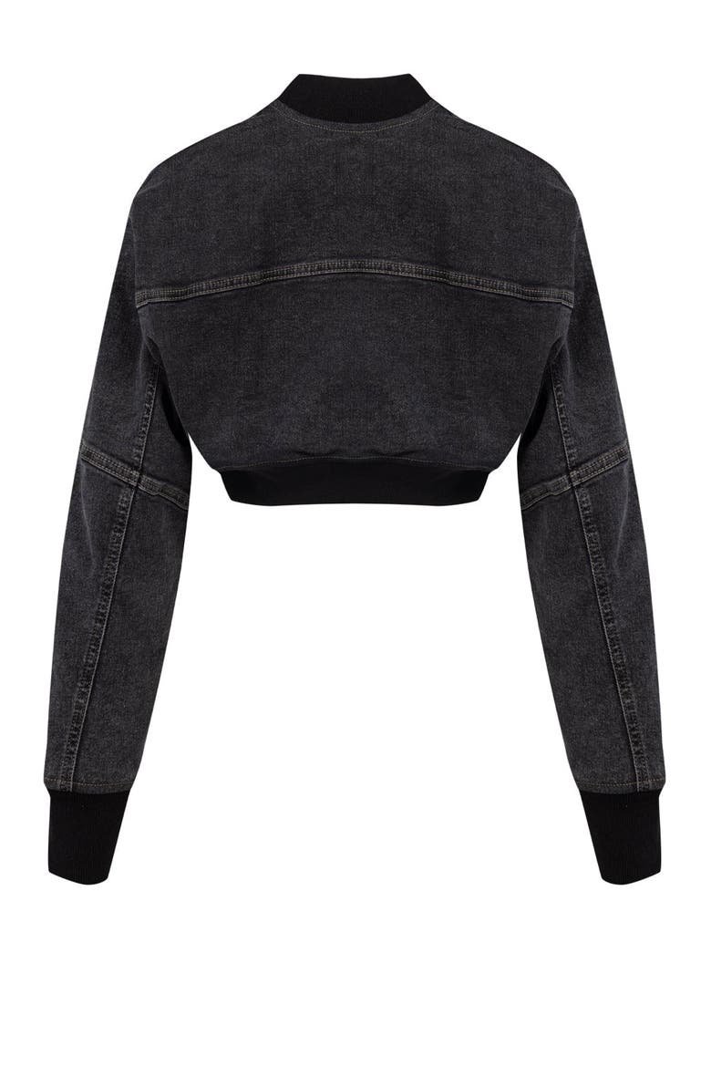 Your *Itch Bomber Denim Jacket, Alternate, color, BLACK